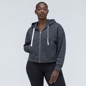 Everlane Women’s Organic Cotton Full Zip THE TRACK ORGANIC COTTON HOODIE Size S